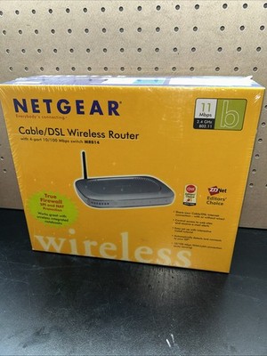 Netgear MR814 11 Mbps 4-Port 10/100 Wireless B Router New Sealed