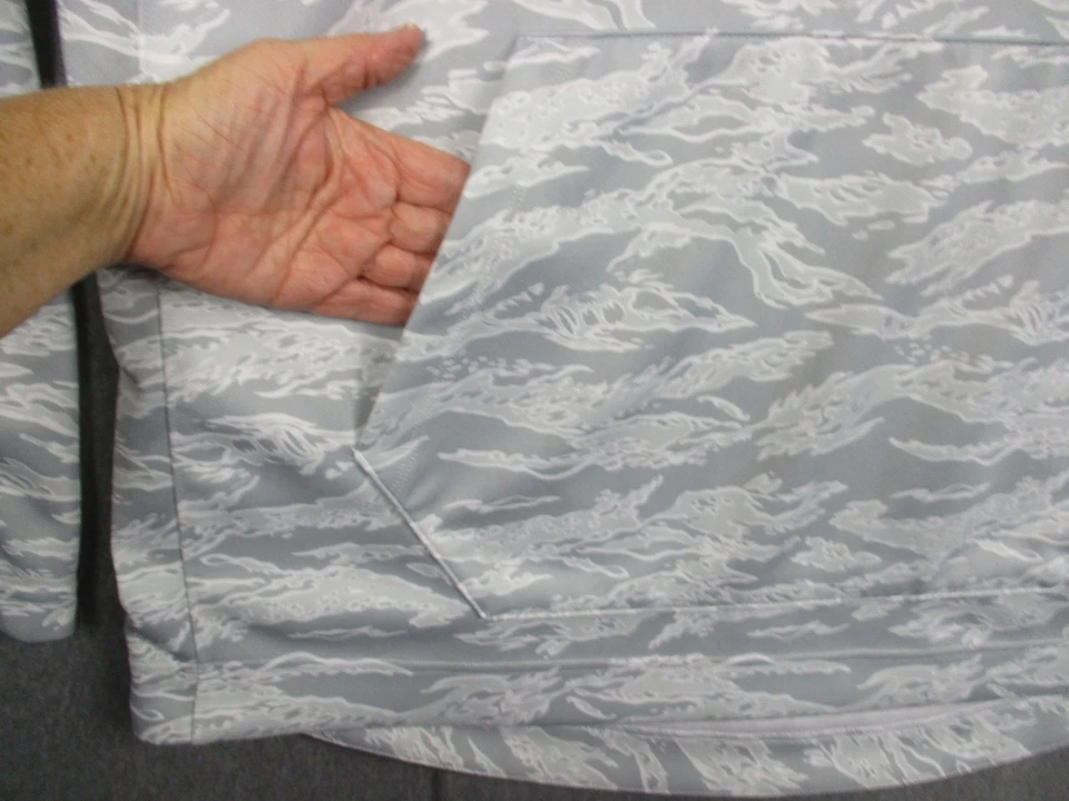 Nike Hoodie Mens 2XL Gray White Dri-FIT Pullover Camo Swoosh Athletic AV8958-043 - Image 3 of 4