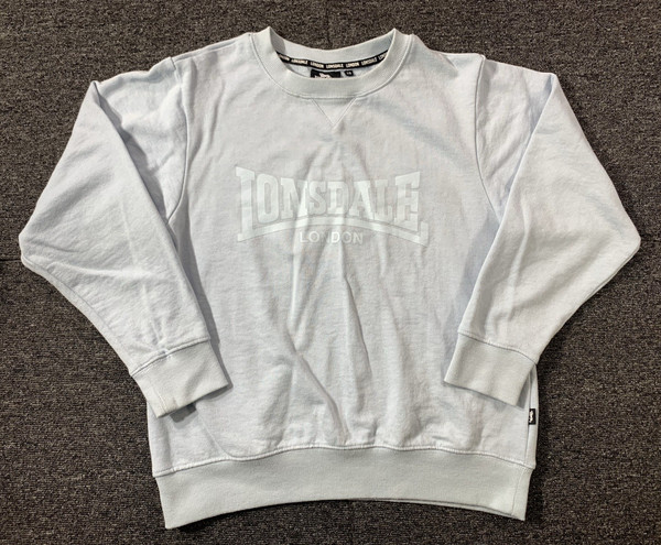 Lonsdale Crew Neck Jumper Womens Size 10 Light Blue Sweatshirt
