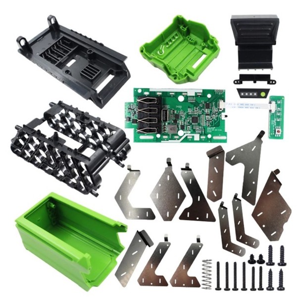 Estuche de batería para cortacésped con placa de circuito PCB de protección de carga integrada