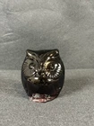 VTG Fenton Amethyst Glass Owl Paperweight
