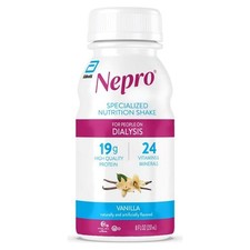 Nepro Nutrition Shake Vanilla 8oz 19g Protein 420 Cal Dialysis, 24 Pack
