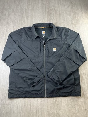 Carhartt Full Swing Briscoe Jacket Mens Large Black Rain Defender Workwear