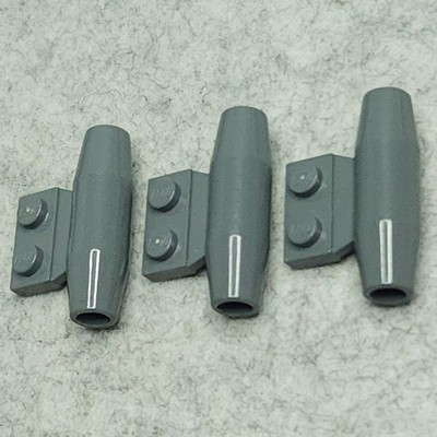 LEGO 3475a Engine 1x2 Side Plate without Axle Holders Dark Bluish Gray x3
