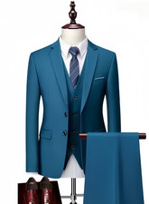 Mens Suits Wedding Tuxedo Bespoke Notch Lapel Business Blazer Workwear Bestman