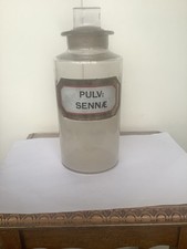 Vintage Pharmacy,Chemist’s Clear Glass Jar