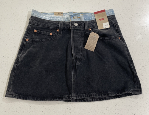 Levi's Damen Mini Icon Rock mit Doppelbund Gr. 27 Neu mit Etikett