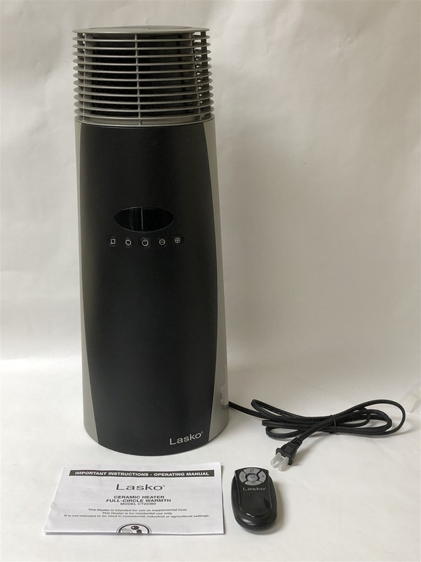 Lasko Products 114144 360 deg Full-Circle Warmth Ceramic Heater with Remote