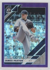 2019 Panini Donruss Optic Purple Pandora Prizm 61/99 James Paxton #161 1b8