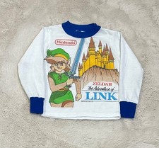 Rare Vintage 80's 1988 Nintendo Zelda II The Adventure Of Link AOP Shirt Size 4T