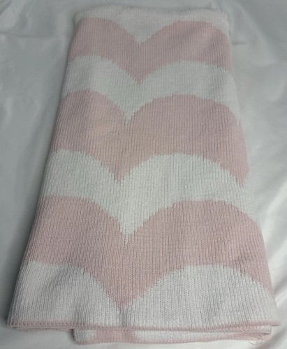 Harper Canyon Babydecke Chenille rosa weiß Welle Jakobsmuschel Strick weich 2017 40x30 - Bild 3 von 16