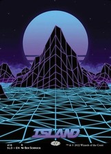 1 x Island (416) - Foil - Hand-Drawn - Secret Lair - Light Play - MTG