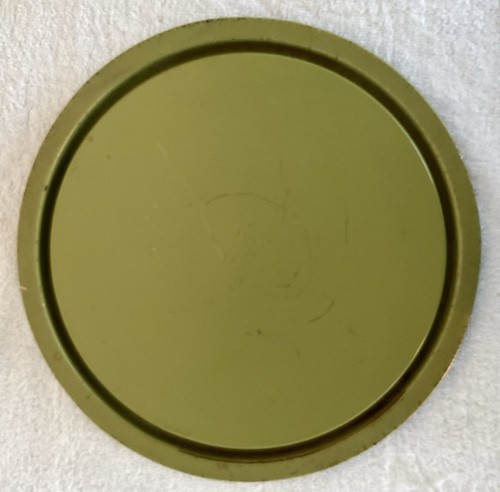 Vtg Metal MCM Cake Cover Pan Green White Yellow Green Flowers Ballonoff 10x6Used - Picture 14 of 15