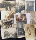 Lot of 10: World War 1 WWI Era Military German & French Real Photo Postcards