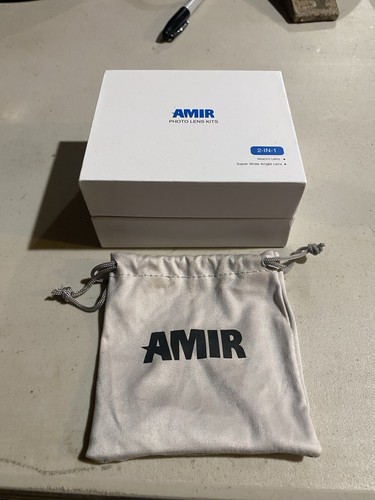 Amir Black 2 In 1 HD Wide Angle Universal Clip Lens in Box