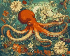 Paint by Numbers Kit for Adults Beginner, Animal Octopus Paint by Number Kits...