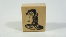 2002 PSX Halloween Rubber Stamp Witch Hat with Spider Web E3313