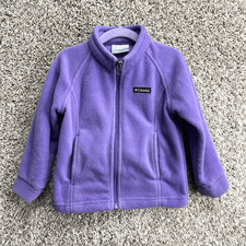 Columbia Jacket Girls 3T Benton Springs Purple Zip Up Fleece