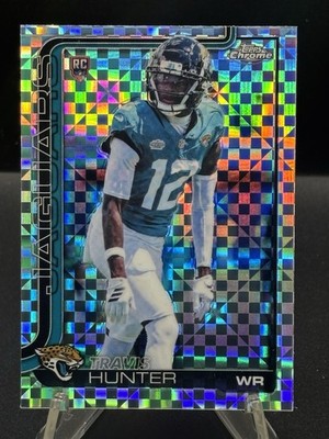 Travis Hunter - 2025 Topps Chrome Football X-Fractor #332 JAGUARS