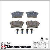 Zimmermann 24765.165.1 Bremsbelagsatz FüR Scheibenbremse Bremsbelagsatz