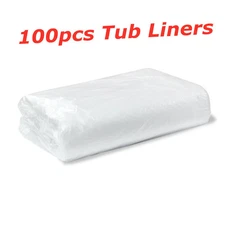 100Pcs 28''x28'' Tub Clear Plastic Liners For Ionic Foot Detox Spa Machine Home