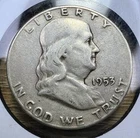 1953-S Franklin Half Dollar - Actual Coin Shown - Free Ship - 90% Silver INV#144
