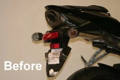 PORTATARGA R&G COMPATIBILE PER HONDA CBR 600 RR 2007 > 2012 NERO LP0042BK - Immagine 2 di 3