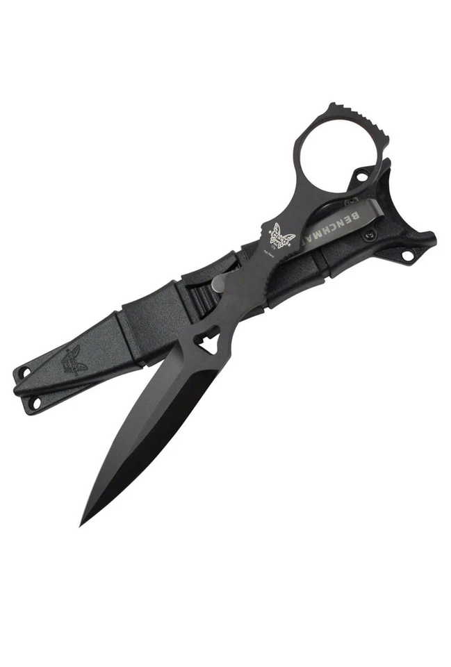 Benchmade 176BK 3.22 inch Dagger  w/ Sheath- Serrated Edge Self Defense EDC Tool - Image 4 of 4