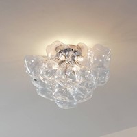 Lucande Deckenlampe 'Diborah' (Design, Modern) In Transparent Aus Glas (4 Flammi
