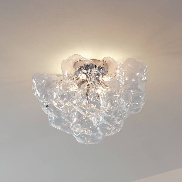 Lucande Deckenlampe 'Diborah' (Design, Modern) In Transparent Aus Glas (4 Flammi-image