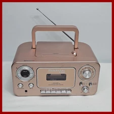 Studebaker SB2135RG Portable Boombox CD Cassette Player Bluetooth FM Rose Gold