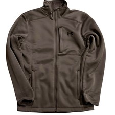 Under Armour Dark Gray Cold Gear Fleece Lined Full Zip Jacket Men's Small EUC 