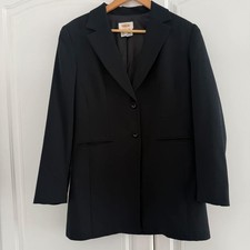 Talbots Vintage 100 Pure Wool Blazer - Made in USA - Black - Size 8