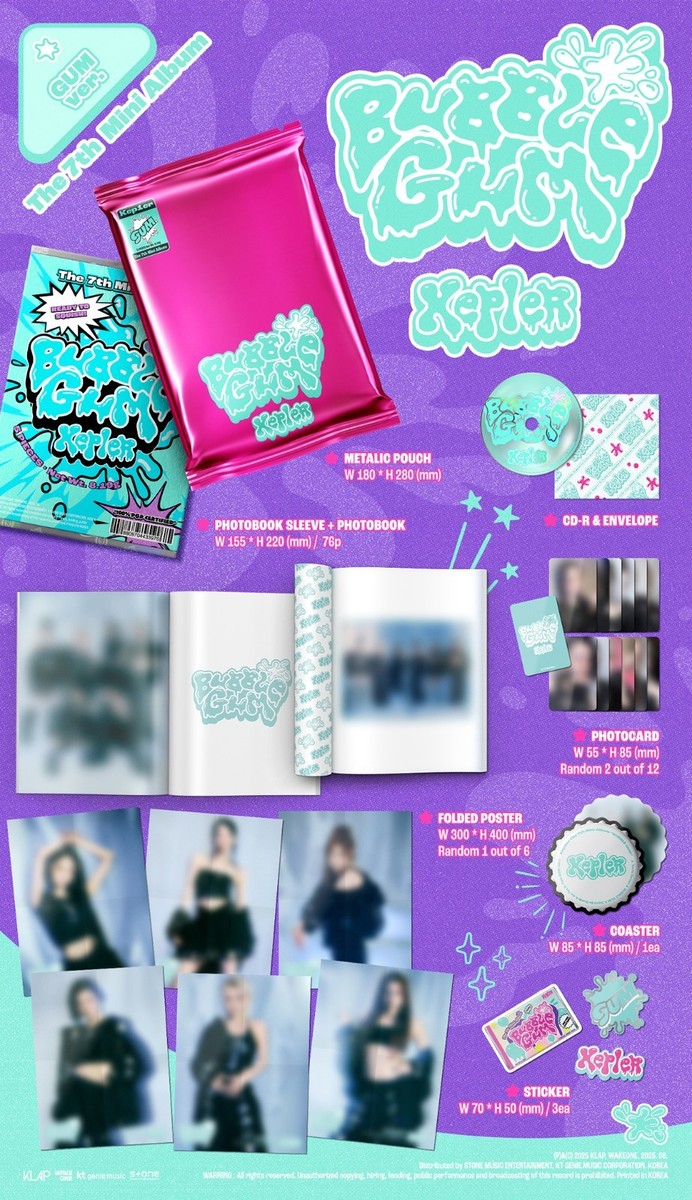 KEP1ER [BUBBLE GUM] 7th Mini Album CD+Photo Book+2 Card+