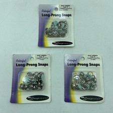 3x Size 16 Long-Prong Snaps Ring Snap Snap Buttons Capped Mint Green