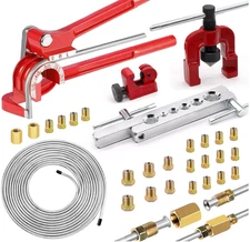 smseace 26Pack 3/16 Inch Brake line kit Include 25 FT Zinc-Plated Brake Lines wi