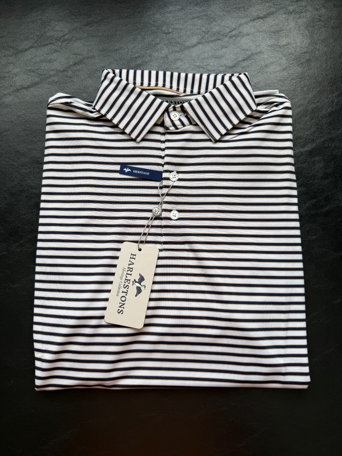Nwt Men's Harlestons The Broad Street Polo, Color: Carolina Clay, Size: Medium