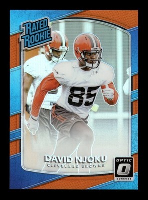 2017 Donruss Optic #164 David Njoku Orange #/199 ROOKIE RC