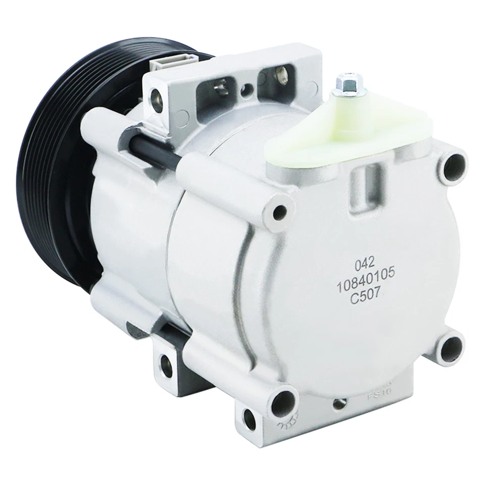 A/C Compressor w/ 8-Groove Pulley for 2002 Lincoln Blackwood 2006-10 Ford LCF Foto 4 de 4