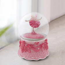 Ballerina Arabesque Pose Rotating Figurine 100mm Snow Globe- Plays Swan Lake
