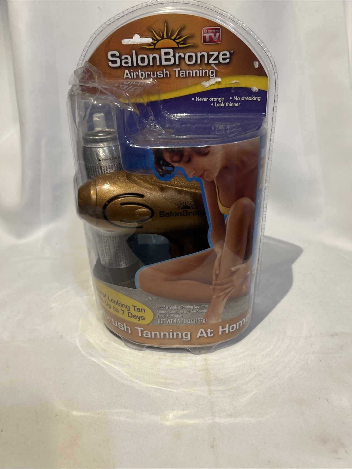 Salon Bronze Airbrush Tanning Kit Spray Gun and Large 4.5 Ounce Cartridge NEW