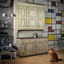 Buffet Néoclassique Ancien Sapin Laqué Italie du XVIIIe Siècle Original