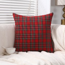 Multiple Design Polyester Cotton Tartan Check Cushion Covers 45x45 CM & 50x50 CM