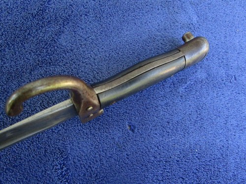 ORIGINAL ANTIKES FRANZÖSISCHES BERTHIER GEWEHRBAJONETT UND SCHEIDE M1892 - Bild 8 von 16