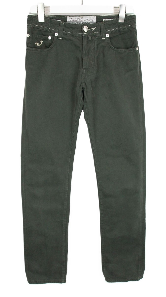 JACOB COHEN PW688 Handmade Trousers Men's W30 Tapered Fit Button