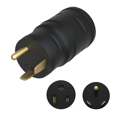 ENERLITES 69354 30 Male to 50 Amp 3 Prong Female Power Adaptor NEMA TT-30P to...