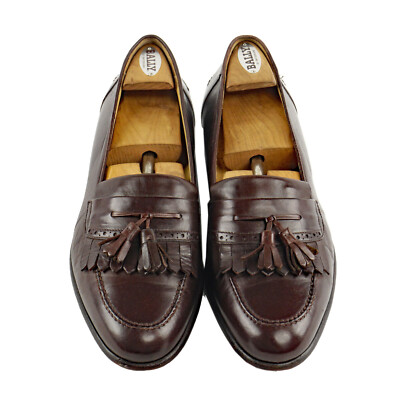 BALLY VIGO Dark Brown Buttery Leather Tassel Kiltie Loafers  display picture 2