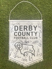 Derby County FC Signed Pennant EXACT PHOTO PROOF