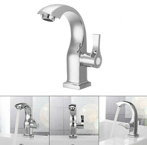 G1/2" Kaltwasser Armatur Waschtischarmatur Wasserhahn Für Badezimmer Waschbecken - Bild 5 von 13