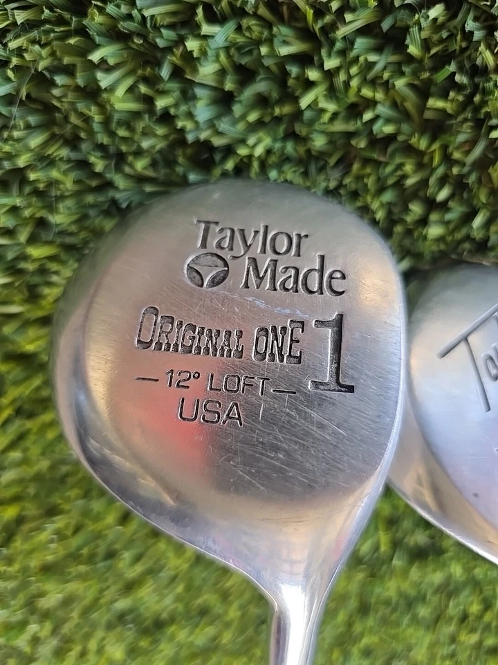 TaylorMade Pittsburgh Persimmon 12° Original One 17° 3 Wood 24° Tour Cleek (3) - Image 2 of 4
